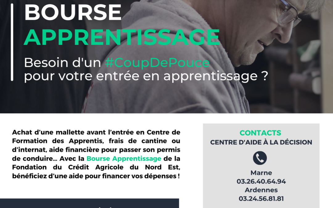 Aide à l’entrée en apprentissage : une bourse est disponible !